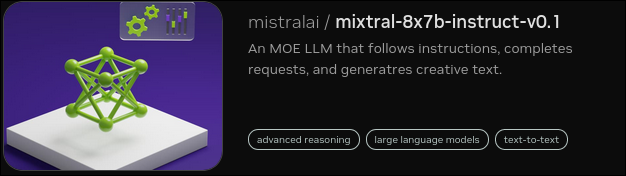 Mixtral 8x7B Instruct model card