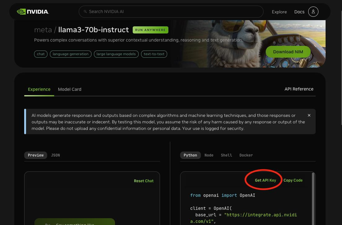 Get API Key