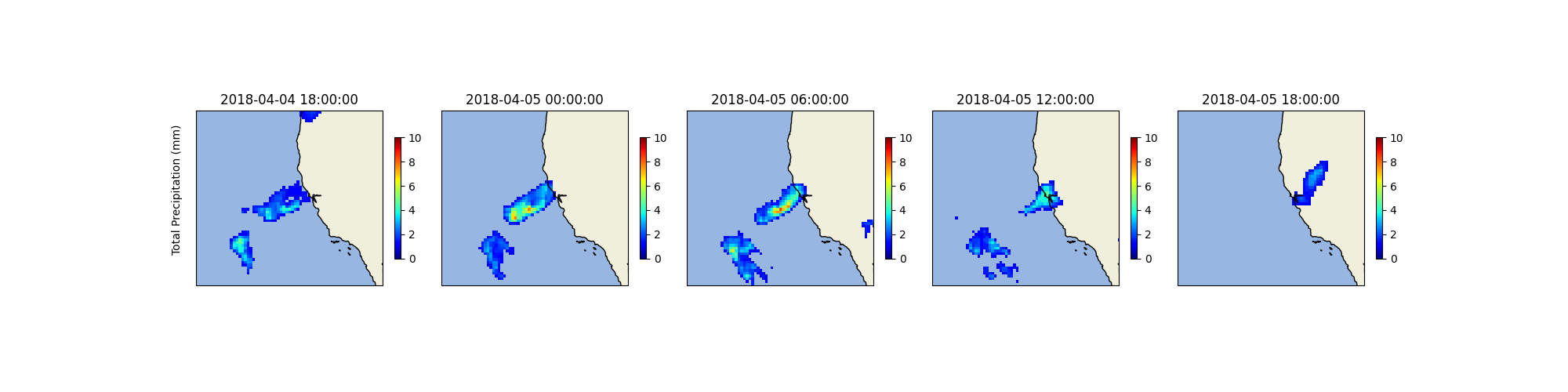 2018-04-04 18:00:00, 2018-04-05 00:00:00, 2018-04-05 06:00:00, 2018-04-05 12:00:00, 2018-04-05 18:00:00