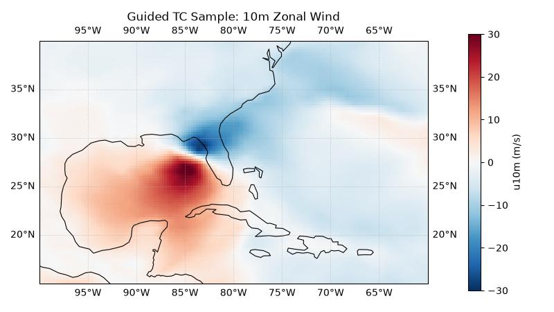 Output from CBottle Tropical Cyclone Guidance