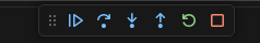 Visual Studio Code run control buttons