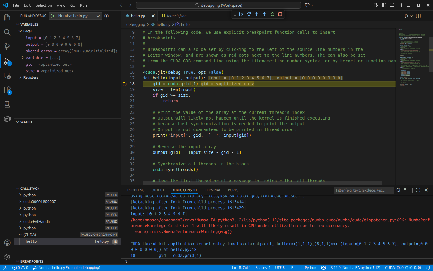 Stopped at kernel entry